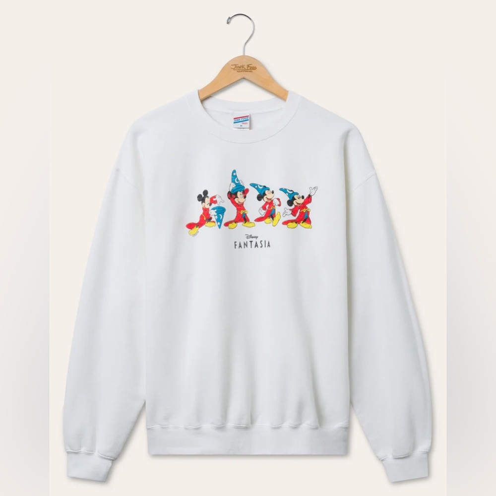Junk Food Clothing WIZARD MICKEY FANTASIA FLEA MARKET FLEECE Size Small S Unisex